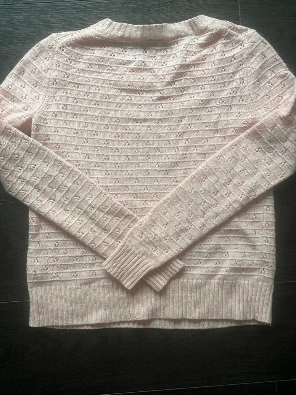 J. Crew Pastel Pink Textured Crewneck Sweater